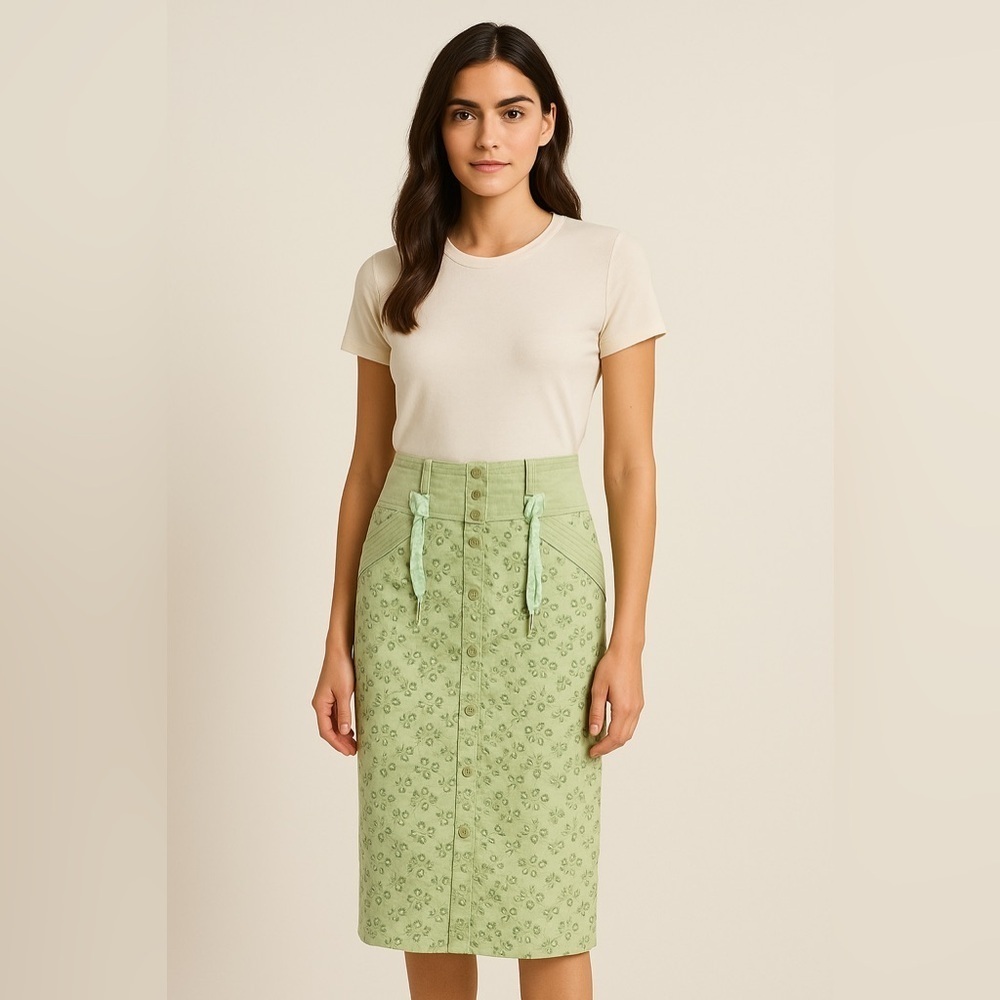 Antonio Berardi Women’s High-Waisted Floral Pencil Skirt Size 44